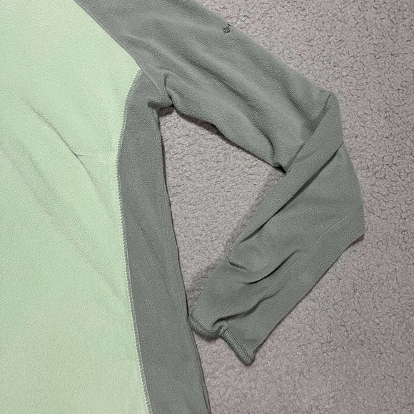 Columbia Sweater Womens Medium 1/4 Zip Pullover Lightweight Fleece Hiking Green - Picture 3 of 9